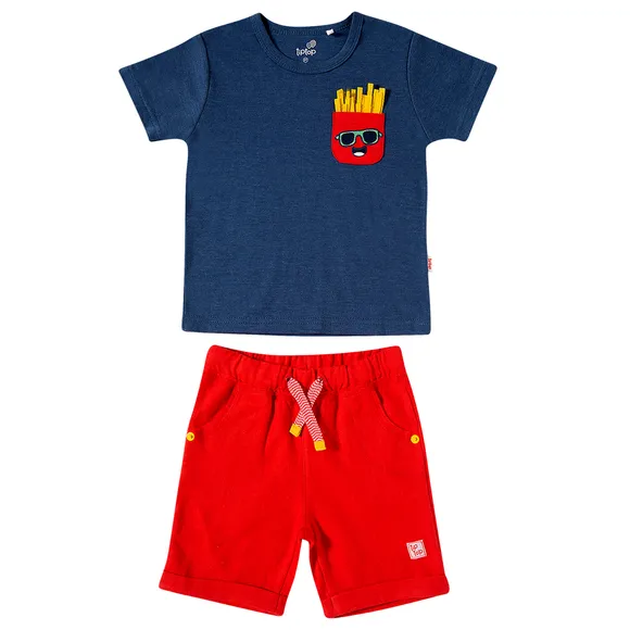 Conjunto Curto Toddler Menu Kids Suedine Tip Top