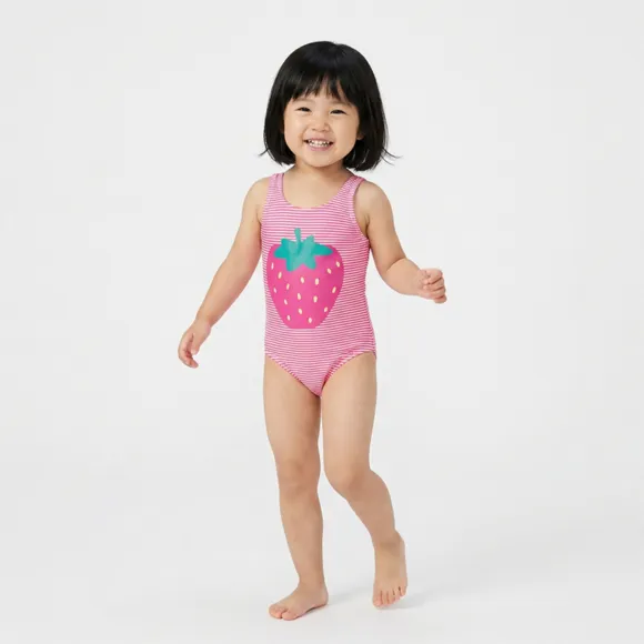 Maiô Praia Kids Morango Lycra Print Proteção Uv 50+ Tip Top