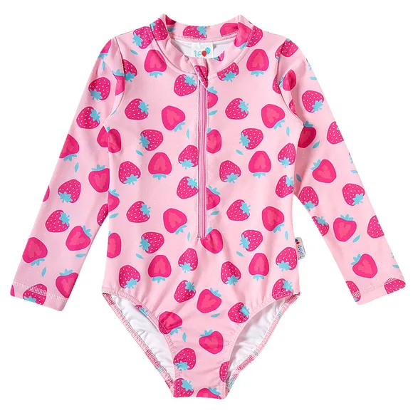 Body Praia Kids Morango Elastano Proteção Uv 50+ Tip Top