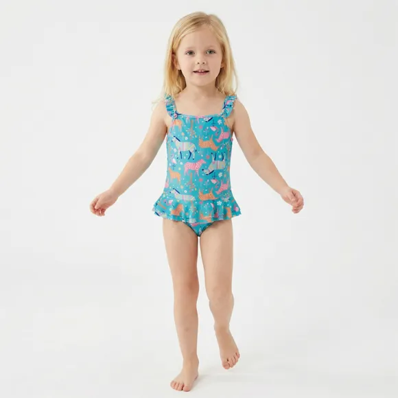 Maiô Kids Zebra Elastano Proteção Uv 50+ Tip Top