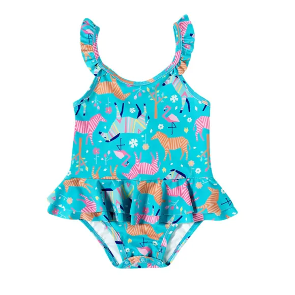 Maiô Toddler Zebra Elastano Proteção Uv 50+ Tip Top