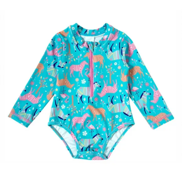 Body Praia Toddler Zebra Elastano Proteção Uv 50+ Tip Top
