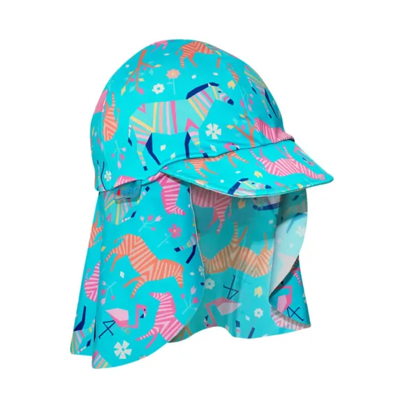 Boné Praia Toddler Zebra Elastano Proteção Uv 50+ Tip Top