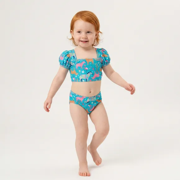 Biquíni Toddler Zebra Elastano Proteção Uv 50+ Tip Top