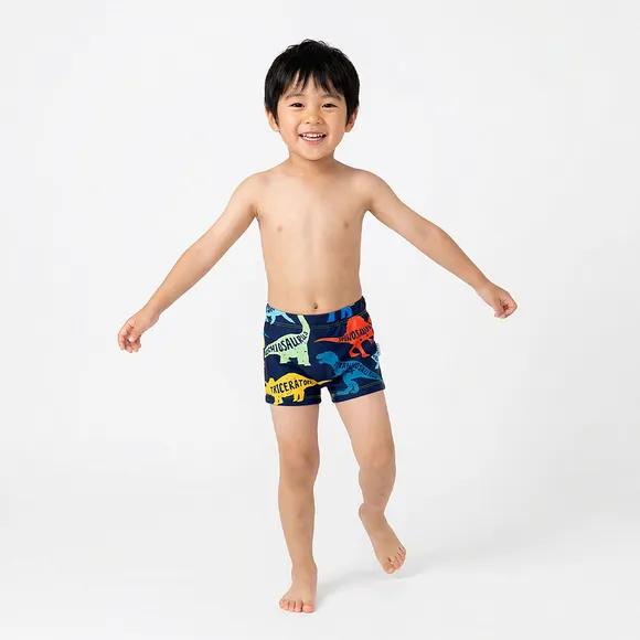 Shorts Praia Juvenil Mundo Dos Dinos Elastano Proteção Uv 50+ Tip Top
