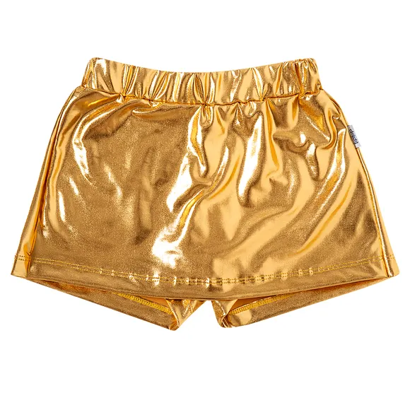 Shorts Saia Toddler Dourado Foil Cirré Tip Top