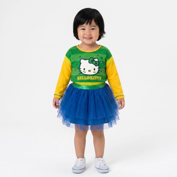 Saia Fantasia De Tule Infantil Torcida Do Brasil Tip Top