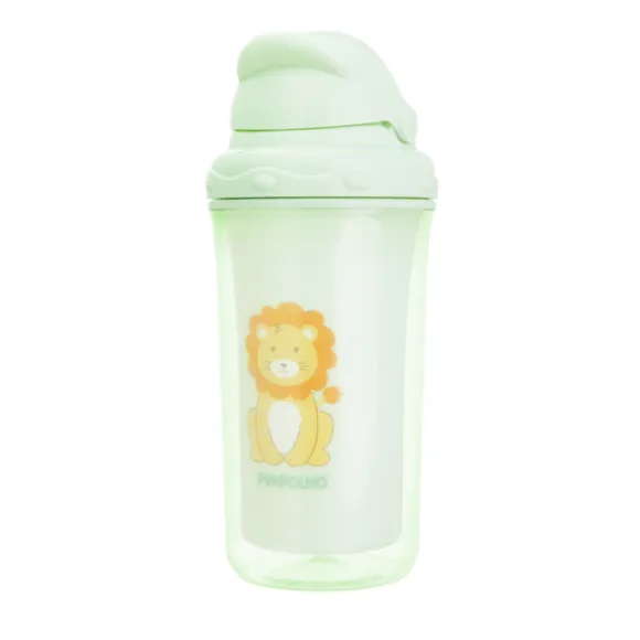 Copo Parede Dupla Girafa Verde 250ml Pimpolho