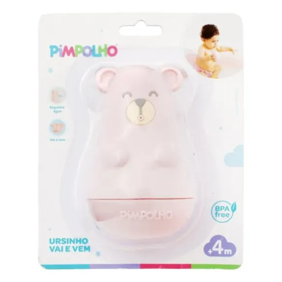 Brinquedo De Banho Vai E Vem Urso Rosa Pimpolho