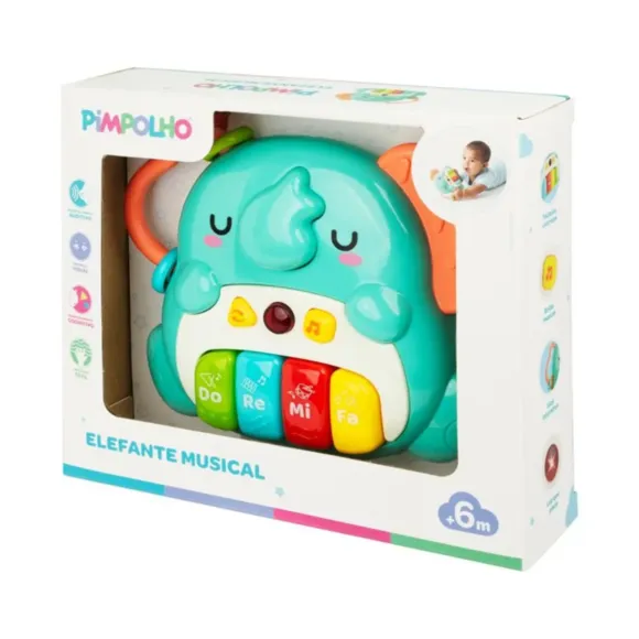 Brinquedo Piano Musical Elefante Pimpolho