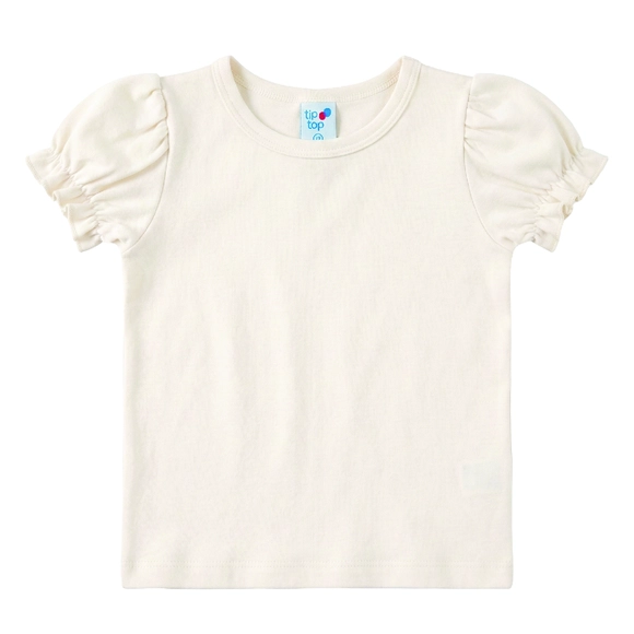 Blusa Manga Curta Toddler Básica Suedine Tip Top