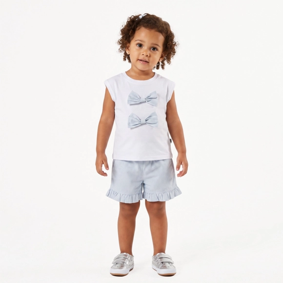 Conjunto Curto Toddler Festivo Meia Malha Tip Top