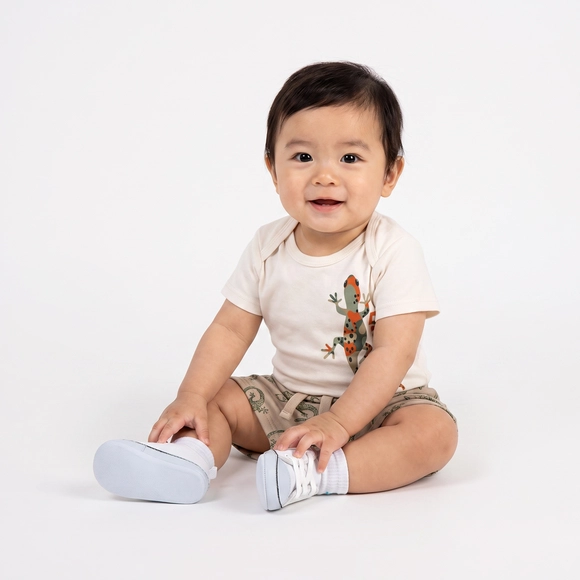 Conjunto Curto Bebê Iguana Meia Malha Tip Top