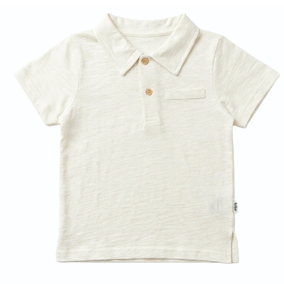 Camiseta Polo Manga Curta Kids Festiva Flamê Tip Top
