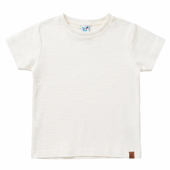 Camiseta Manga Curta Neve Off White Kids Festiva Malha Texturizada Tip Top