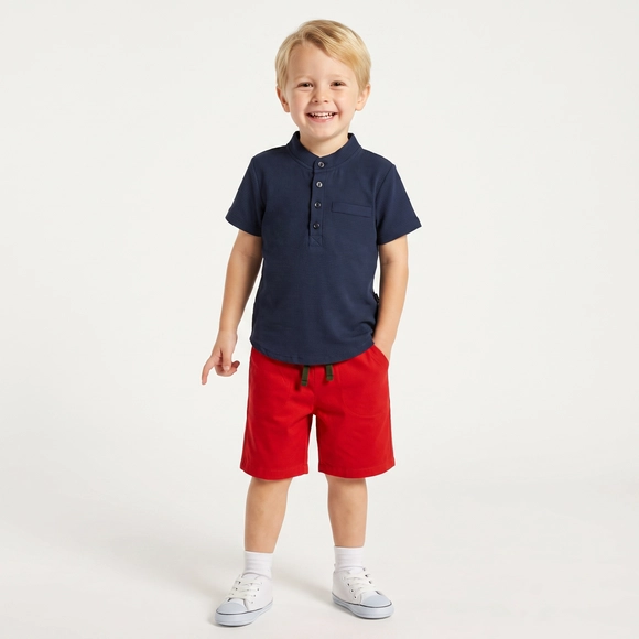 Conjunto Curto Kids Festivo Tecido Plano E Sarja Com Elastano Tip Top