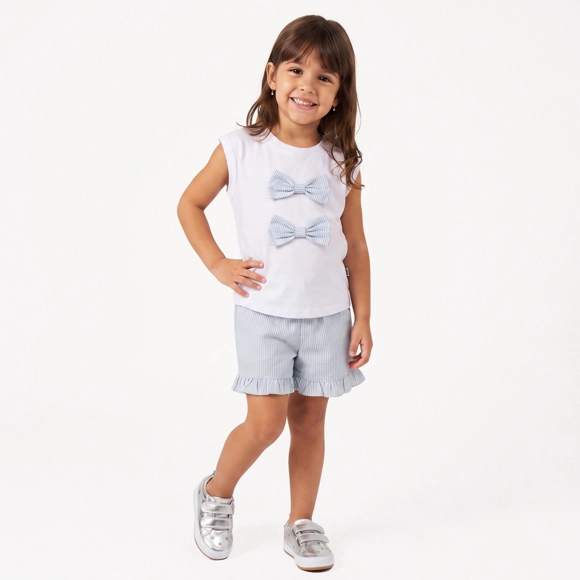 Conjunto Curto Kids Festivo Meia Malha Tip Top
