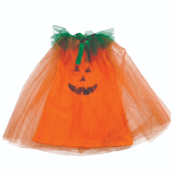 Fantasia Vestido Com Capa Em Tule Abóbora Infantil Tip Top