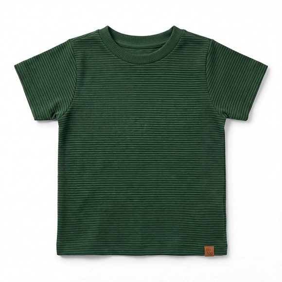 Camiseta Manga Curta Toddler Festiva Malha Texturizada Tip Top