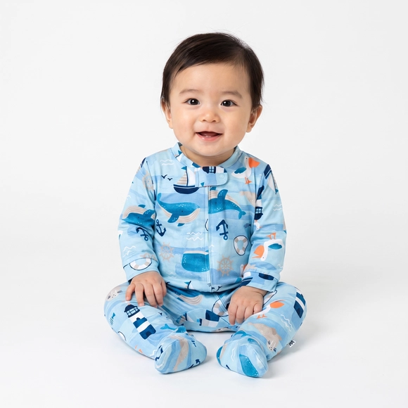 Macacão Bebê Navy Viscolycra Estampada Toque Especial Tip Top