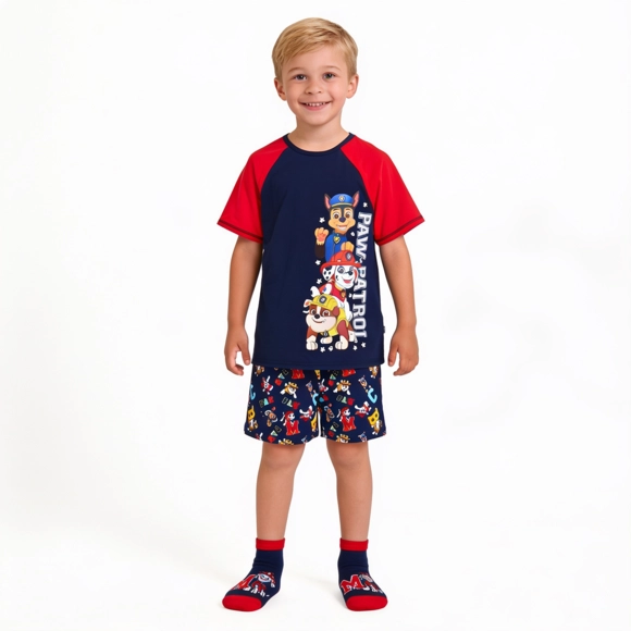 Pijama Curto Kids Patrulha Canina Viscolycra Brilha No Escuro Tip Top