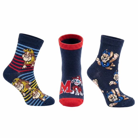 Kit 3 Pares De Meia Patrulha Canina Tip Top