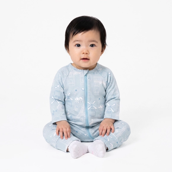 Macacão Bebê Floral Paris Cotton Estampado Tip Top