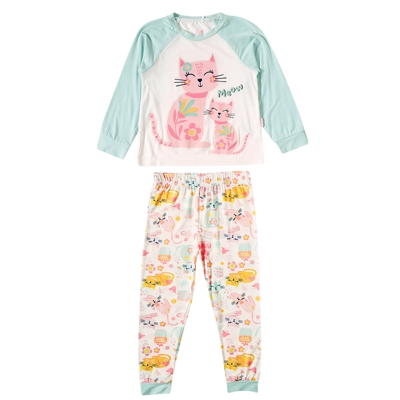 Pijama Longo Kids Coelhinha Modal Brilha No Escuro Tip Top