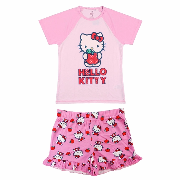Pijama Curto Adulto Hello Kitty Viscolycra Toque Especial Tip Top