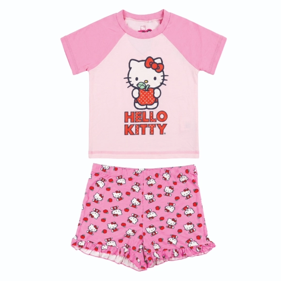 Pijama Curto Toddler Hello Kitty Viscolycra Toque Especial Tip Top