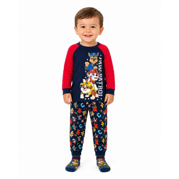 Pijama Longo Toddler Patrulha Canina Viscolycra Brilha No Escuro Tip Top