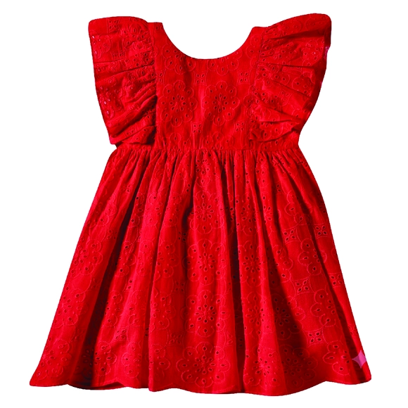 Vestido Sem Manga Toddler Festivo Laise Tip Top