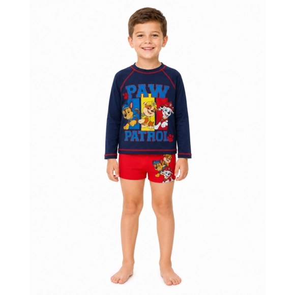 Conjunto Praia Lycra Kids Patrulha Canina Proteção Uv 50+ Tip Top