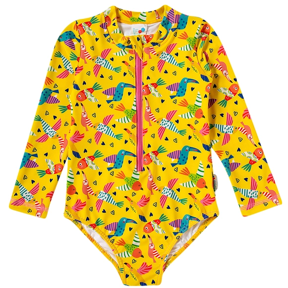 Body Praia Manga Longa Toddler Pássaro Elastano Proteção Uv 50+ Tip Top