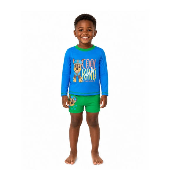 Conjunto Praia Toddler Lycra Patrulha Canina Proteção Uv 50+ Tip Top