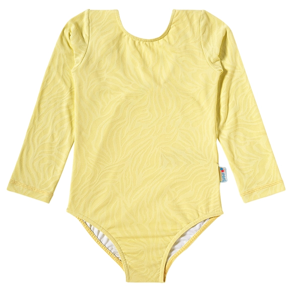 Body Praia Amarelo Toddler Lycra Trabalhada Proteção Uv 50+ Tip Top