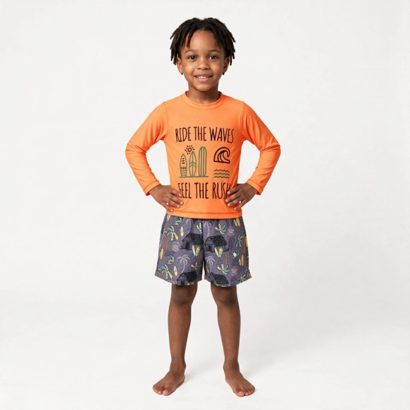 Conjunto Kids Praia Califórnia Lycra Proteção Uv 50+ Tip Top
