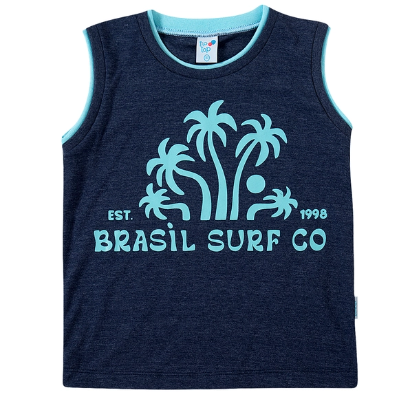 Camiseta Regata Toddler Califórnia Meia Malha Tip Top