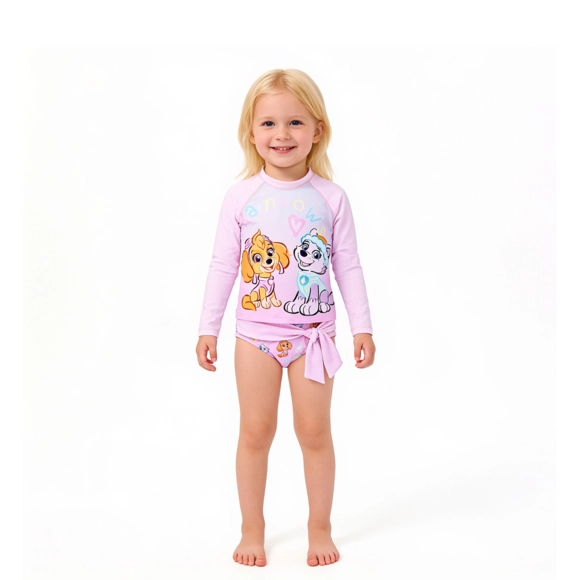 Conjunto Praia Toddler Patrulha Canina Elastano Proteção Uv 50+ Tip Top