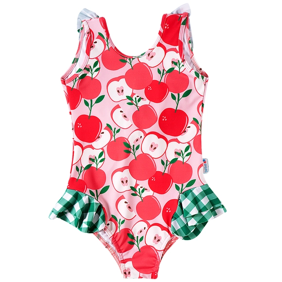 Maiô Praia Toddler Maçã Vintage Elastano Proteção Uv 50+ Tip Top