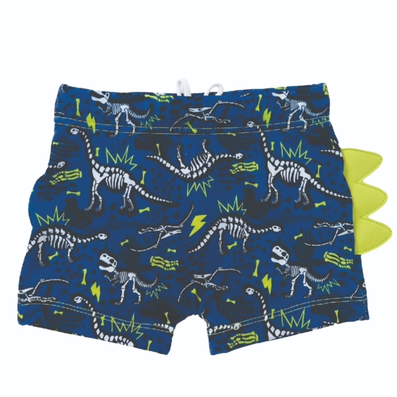 Shorts Praia Kids Dinossaurs Elastano Proteção Uv 50+ Tip Top