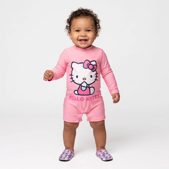 Macaquinho Praia Toddler Hello Kitty Lycra Proteção Uv 50+ Tip Top