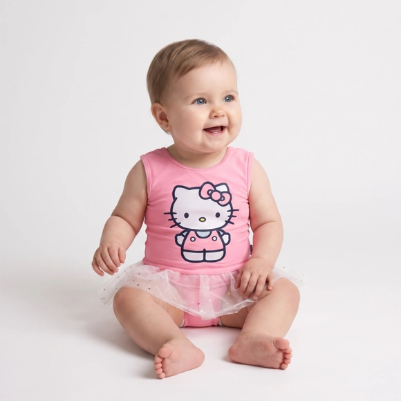 Maiô Praia Hello Kitty Lycra Toddler Proteção Uv 50+ Tip Top