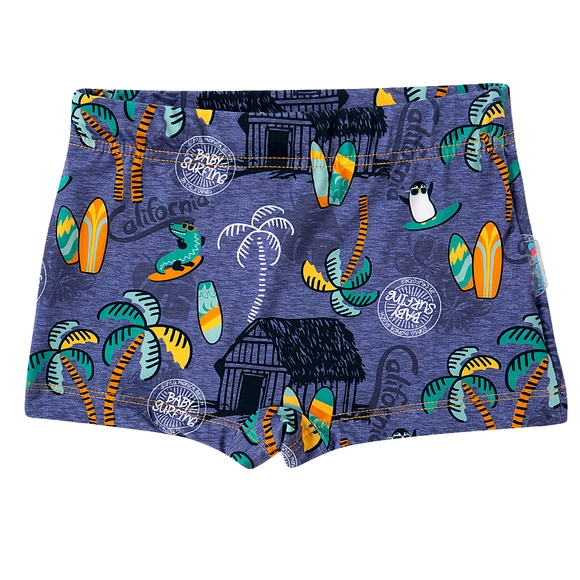 Shorts Praia Juvenil Califórnia Elastano Proteção Uv 50+ Tip Top