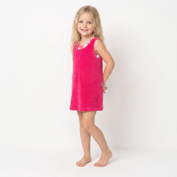 Saída De Praia Toddler Rosa Atoalhado Tip Top