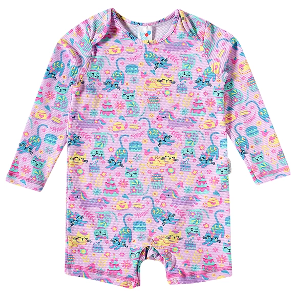Macaquinho Praia Toddler Unicat Lycra Trabalhada Proteção Uv 50+ Tip Top
