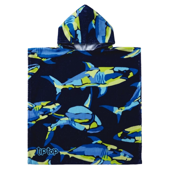 Poncho De Praia Toddler Tubarão Camuflado Atoalhado Tip Top