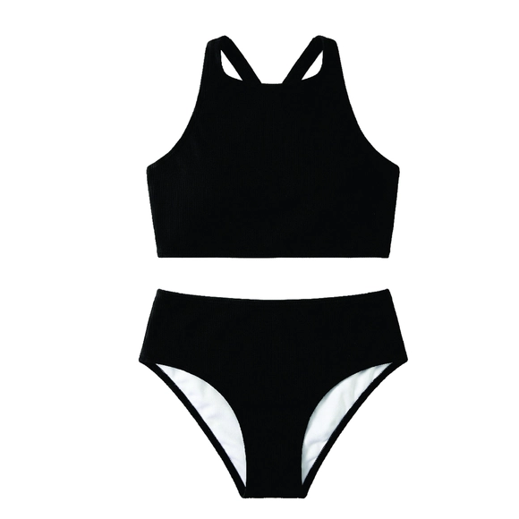 Top E Calcinha Praia Juvenil Lycra Trabalhada Proteção Uv 50+ Tip Top