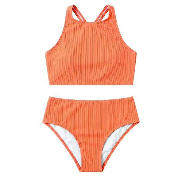 Top E Calcinha Praia Juvenil Lycra Trabalhada Proteção Uv 50+ Tip Top