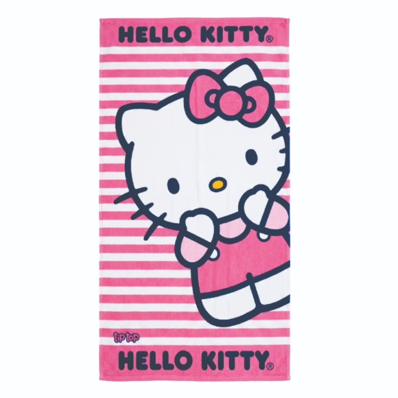 Toalha De Praia Rosa Hello Kitty Tip Top